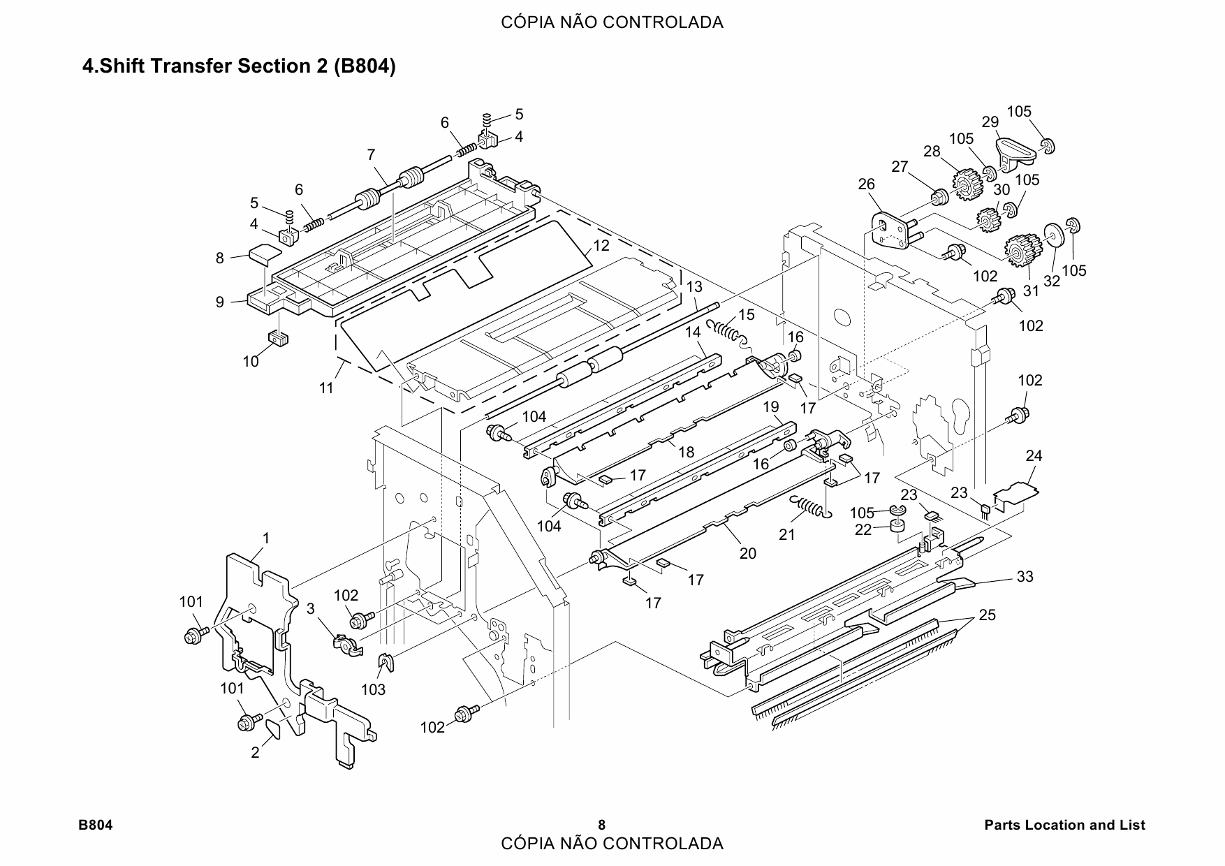 RICOH Options B804 BOOKLET-FINISHER-SR3020 Parts Catalog PDF download-5